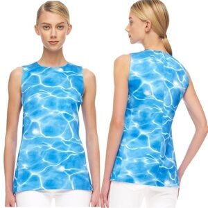 Micheal Kors Collection Pool-Print Top Size